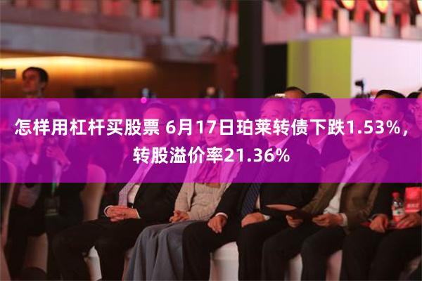 怎样用杠杆买股票 6月17日珀莱转债下跌1.53%，转股溢价率21.36%