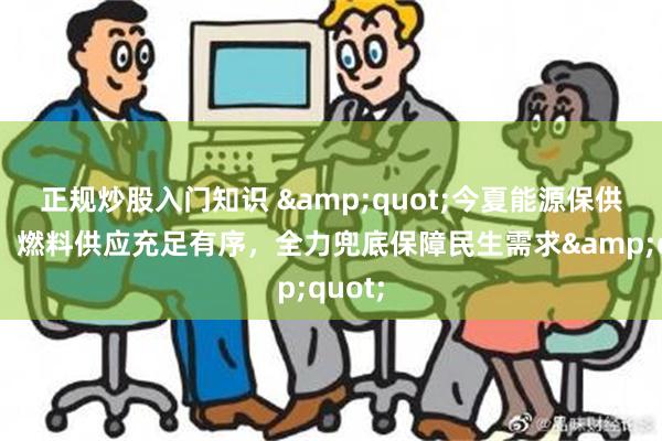 正规炒股入门知识 &quot;今夏能源保供聚焦：燃料供应充足有序，全力兜底保障民生需求&quot;