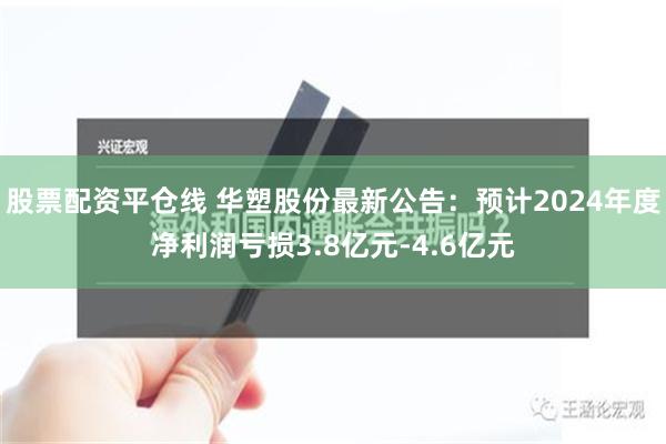 股票配资平仓线 华塑股份最新公告：预计2024年度净利润亏损